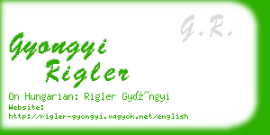 gyongyi rigler business card